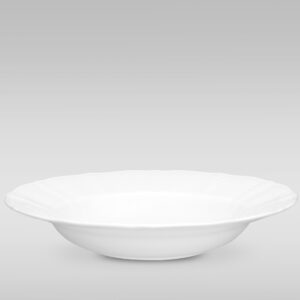 Cher Blanc Premium Porcelain 24cm Rimmed Soup Bowl Set of 4