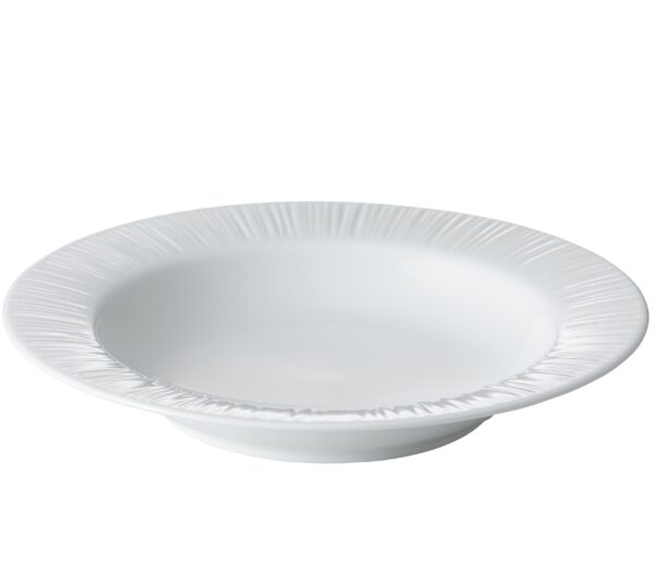 Conifere White Fine Porcelain 23cm Rimmed Soup Bowl