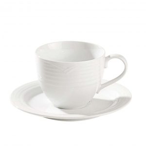 Arctic White Tea Cup and Saucer Set