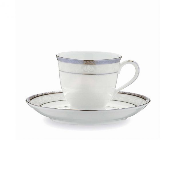 Hampshire Platinum Espresso Cup and Saucer Set