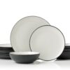 Colorwave Graphite Premium Porcelain 12pce Dinner Setting for 4 - Image 3