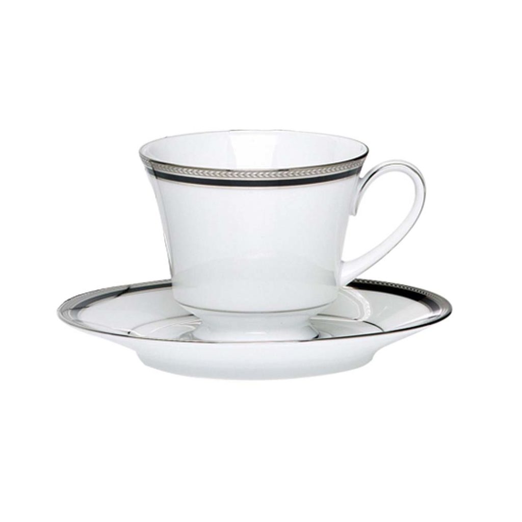 Noritake Formal Dinnerware Toorak Noir Tea Cup & Saucer Set