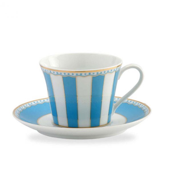 Carnivale Light Blue Cup & Saucer Set