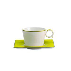 Contempo Verde Tea Cup and Saucer Set