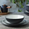 Colorwave Graphite Premium Porcelain 12pce Dinner Setting for 4 - Image 2