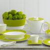 Contempo Green Bone China 23cm Rimmed Soup Bowl - Image 2