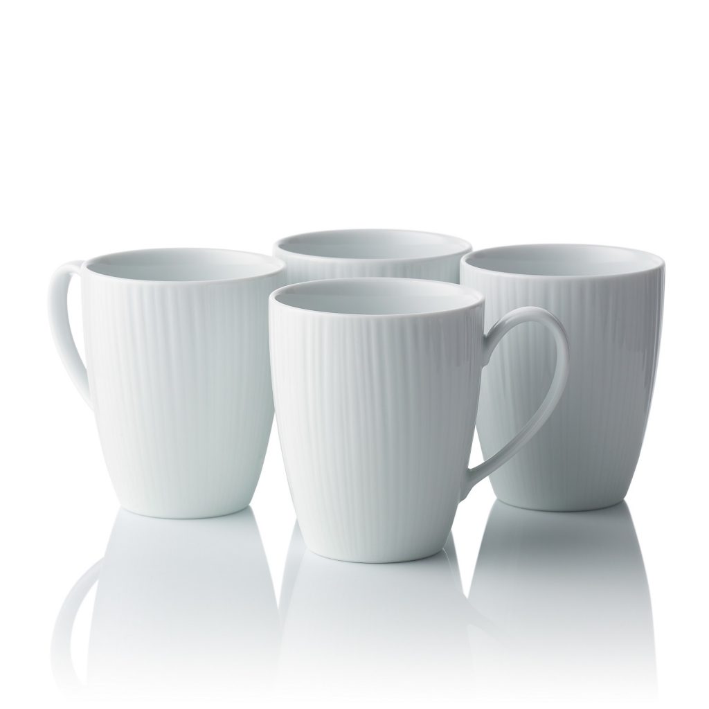 Conifere White Fine Porcelain Mug Set of 4 (360ml) - Noritake