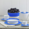 Contempo Blue Bone China 23cm Rimmed Soup Bowl - Image 2