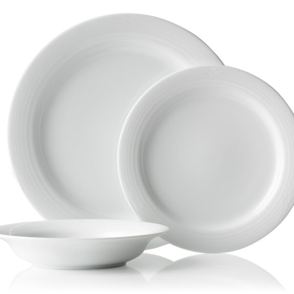 Arctic White 12pce Fine Porcelain Dinner Setting for 4