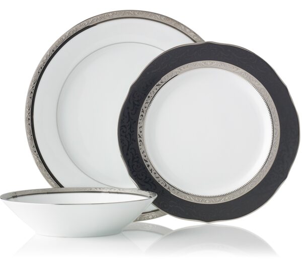 Regent Platinum Fine Porcelain 12pce Dinner Setting for 4