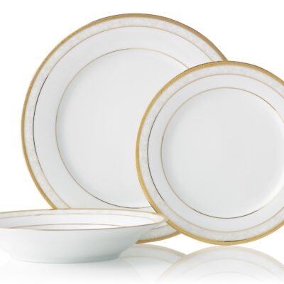 Hampshire Gold Fine Porcelain 12pce Dinner Setting for 4