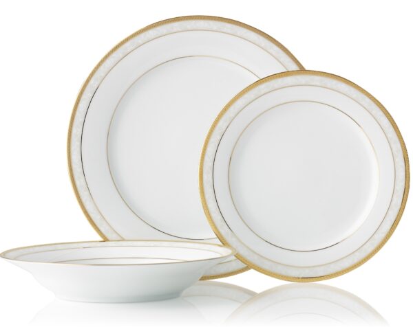 Hampshire Gold Fine Porcelain 12pce Dinner Setting for 4