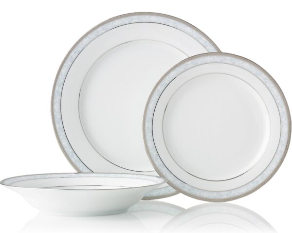 Hampshire Platinum Fine Porcelain 12pce Dinner Setting for 4