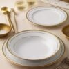 Hampshire Gold Fine Porcelain 12pce Dinner Setting for 4 - Image 4
