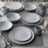 Colortrio Slate Porcelain Mug (350ml), 27cm Plate & 17cm Bowl - Image 2