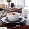 White on White Dune Fine Porcelain13.5cm Bowl Set of 4
