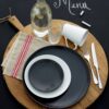 Black on Black Dune Fine Porcelain 16cm Plate Set of 4