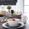 Black on Black Dune Fine Porcelain 16cm Plate Set of 4