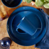 Navy on Navy Swirl Fine Porcelain 13.5cm Dessert Bowl (SPECIAL OFFER!)