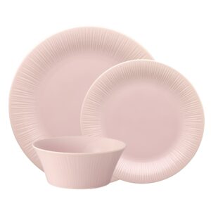 Conifere Pink Fine Porcelain 12pce Dinner Set