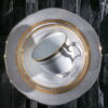 Hampshire Gold Fine Porcelain 23cm 'Accent' Lunch Plate