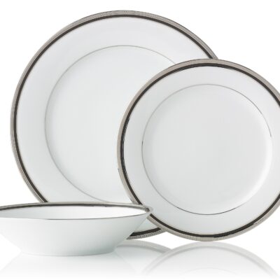 Toorak Noir Fine Porcelain 12pce Dinner Setting for 4