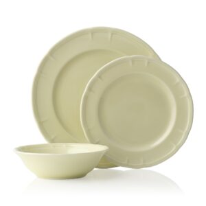 Provence Citron 12pce Fine Porcelain Dinner Setting for 4