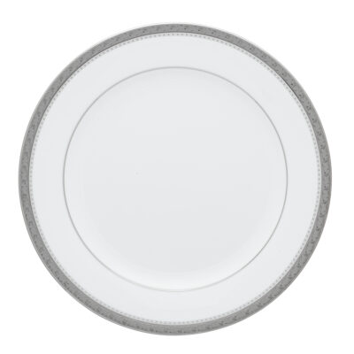 Charlotta Platinum Fine Porcelain Microwave Safe 21cm Plate