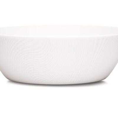 White on White Dune Fine Porcelain 26cm Round Serving Bowl