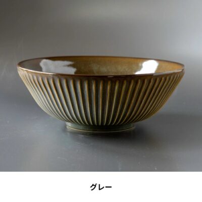 Sendan Chestnut Green 21.5cm Ramen/Noodle Bowl Set of 2