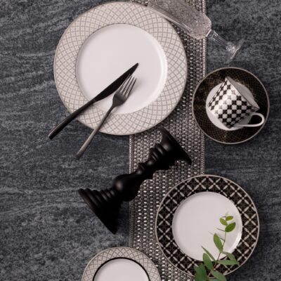 City Table Fine Porcelain 12pce Dinner Setting for 4